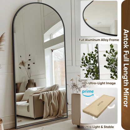Archway Curved Full-Length Floor Mirror