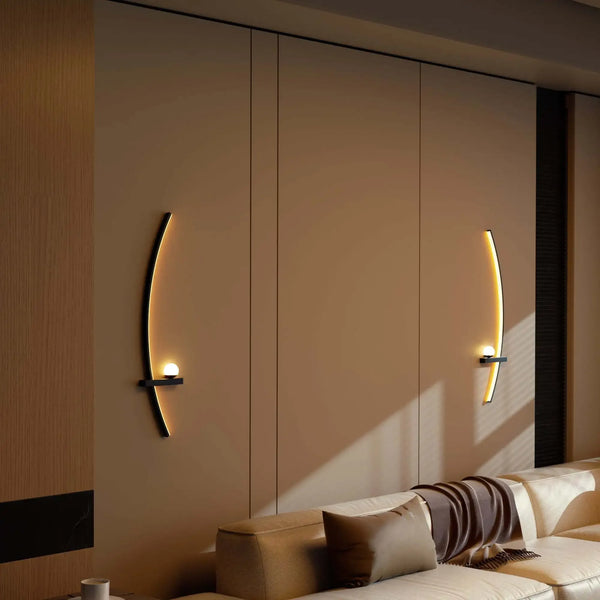 Modern Adjustable Arc Glow Wall Lamp