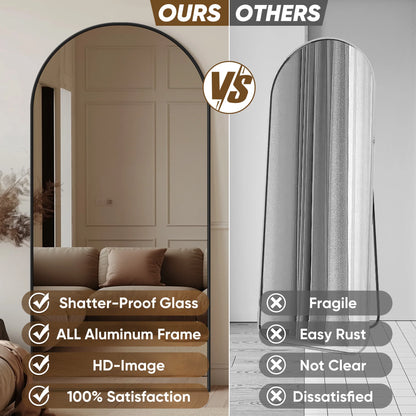 Archway Curved Full-Length Floor Mirror